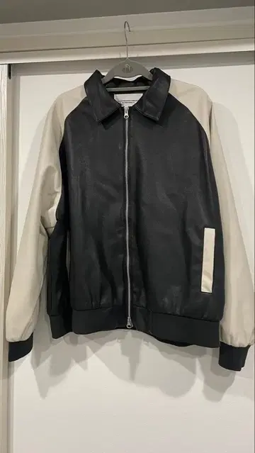 오버핏 2way 집업 가죽 점퍼 자켓