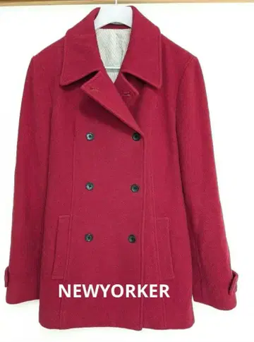 [ 새상품급 ] 하프 울 코트 벨트 포함 레드 NEWYORKER