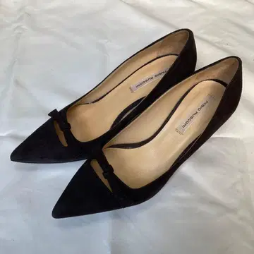 파비오 루스코니 스틸레토 리본 펌프스 브라운 사이즈 35