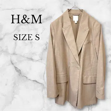 H&M 테일러드 자켓 깔끔한 캐주얼 베이지 심플 고급 무지