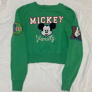 MOUSSY 미키 크롭 트레이닝복 그린