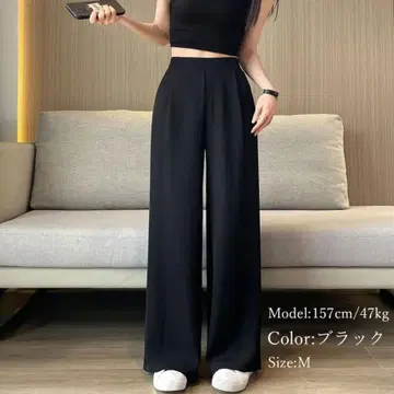블랙 와이드 팬츠 M 사이즈