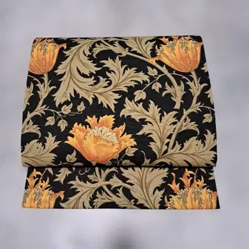 열리는 나고야 오비 윌리엄 모리스 아네모네 오렌지 x 핀 퍼넬 리버서블