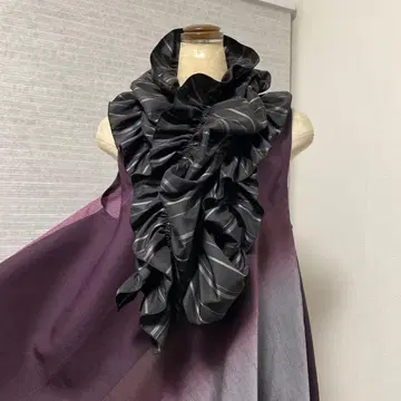 기모노 원단 오시마 명주 넉넉한 플레어 개더 스톨 110cm 길이