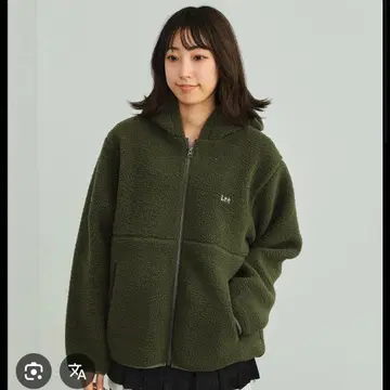 Lee 후드 부착 보아 자켓 S 블랙