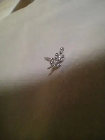 오레피체 Pt 리프 디자인 왼쪽 귀걸이