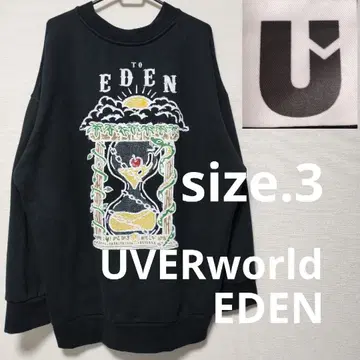 UVERworld EDEN 맨투맨 블랙 사이즈 3