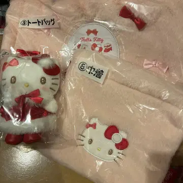 헬로키티 뽑기 토트백 마스코트 3종 세트
