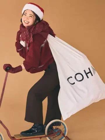 COHINA 유나 산타 그로브 머플러 세트