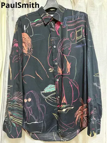 PaulSmith Beach Sketch 프린트 셔츠 올 패턴 셔츠
