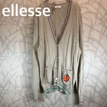 엘레쎄 ellesse 베이지 케이블 니트 가디건 90s R