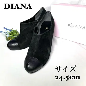 [ 인기 ] DIANA 다이애나 하이힐 부티 지퍼 블랙 스웨이드