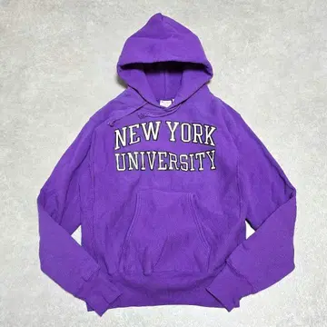 USA 제조 빨간 택 챔피온 L 후드티 NYU 칼리지 프린트