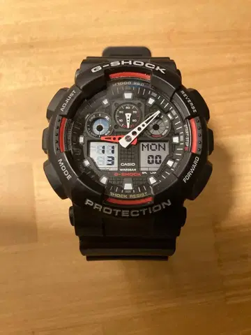 G-SHOCK GA-100 블랙/레드
