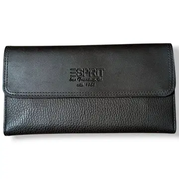 ESPRIT 에스프리 장지갑 지갑 카드 홀더 합성 피혁 다크 브라운