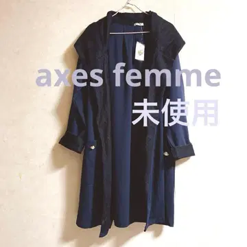 미사용! axes femme 네이비 롱 코트 M 사이즈