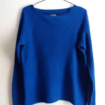 릴라시크 울 캐시미어 스웨터 니트 풀오버 M 파란색 블루