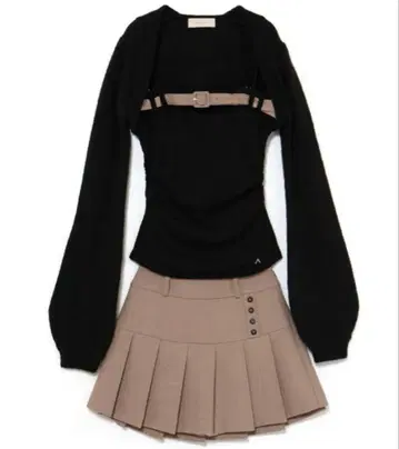 Heidi belt pleats set up andmary black