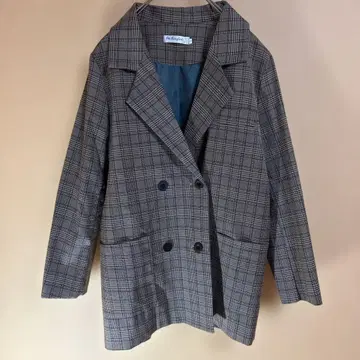 ShiRongfushi S 체크 무늬 테일러드 자켓