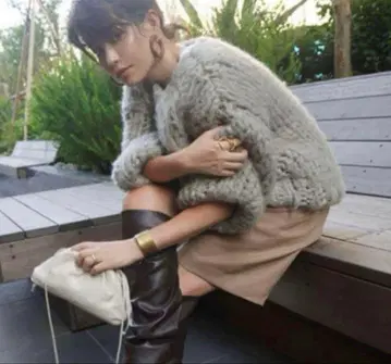 ETRE TOKYO 로우 게이지 루즈 니트 스웨터 알파카