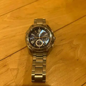 SEIKO 크로노그래프 손목시계 실버/블루