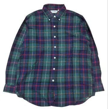 80s L.L.Bean USA제 버튼 다운 체크 플란넬 셔츠