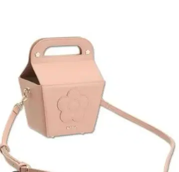 케이크 박스형 숄더백 핑크