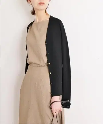 [ 새상품 미사용 ] IENA의 2x1 리브 울 V넥 가디건