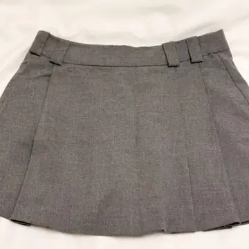 ZARA 그레이 플리츠 미니스코트 S