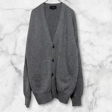가디건 니트 캐시미어 100% 포켓 부착 그레이 M