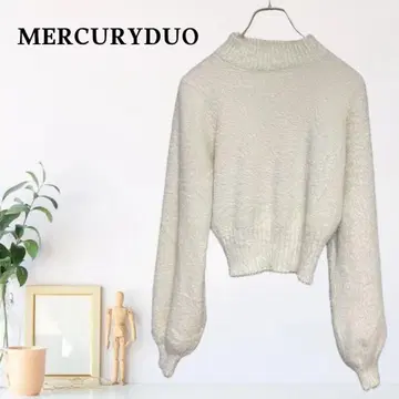 zB957 [ F ] MERCURYDUO 모크넥 드롭 숄더 니트