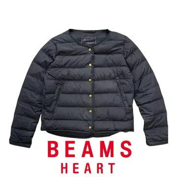 BEAMS HEART 블랙 다운 자켓 S 사이즈