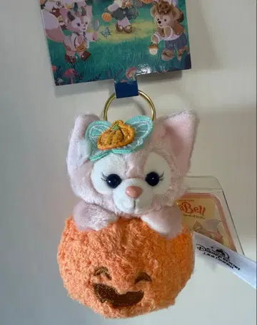 사진 속 아이 상하이 디즈니 한정판 호박 리나벨 봉제 인형 키체인