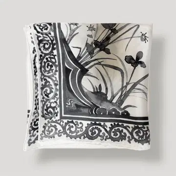 mame kurogouchi Hand Printed Silk Scarf