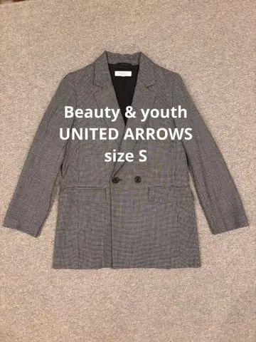 그레이 체크 무늬 테일러드 자켓