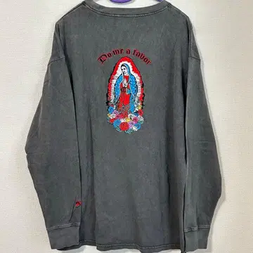 [잭 로즈] 마리아 자수 긴팔 티셔츠 트레이닝복 긴팔 티셔츠 차콜 그레이