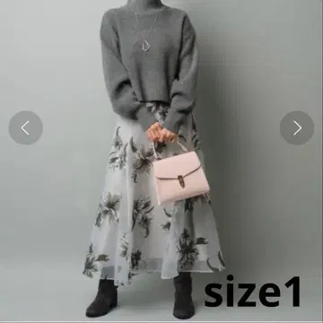 새상품급 자스그리티 모노톤 오팔 프린트 스커트 1 S