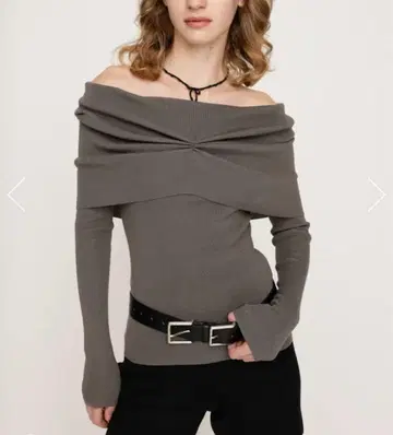 SLY OFF SHOULDER KNIT 상의