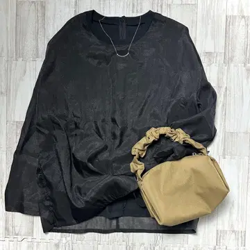 STYLEMIXER 스타일 믹서 시어 레이어드 탑 블랙