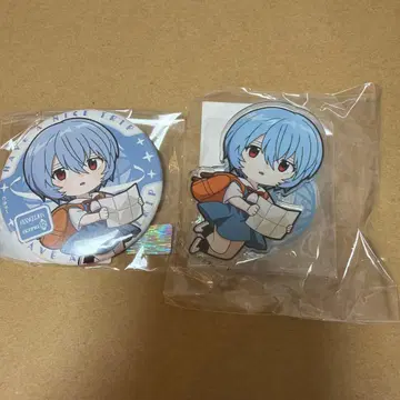 아야나미 레이 선샤인 시티 프린스 호텔 아크릴 스탠드 캔뱃지 2점