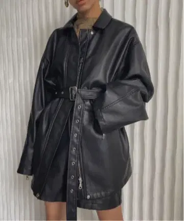 AMERI GENTLE SYNTHETIC LEATHER JACKET