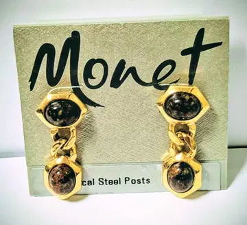 모네 Monet 브라운 마블 스톤 귀걸이