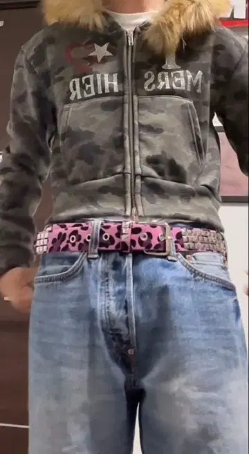 Jeep 퍼 후드티 카모플라쥬 더블 지퍼