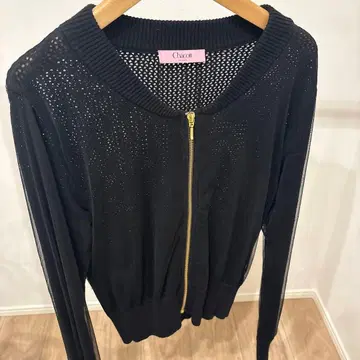 Chacott 시스루 니트 긴팔 가디건