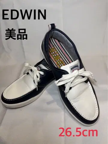 주말 세일! [새상품급] EDWIN 로퍼 타입 스니커즈 26.5cm