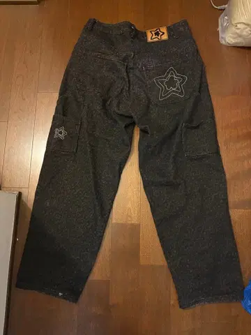 스타 팀 레오파드 무늬 데님 팬츠 32