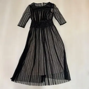 Je super 블랙 시스루 드레스 38