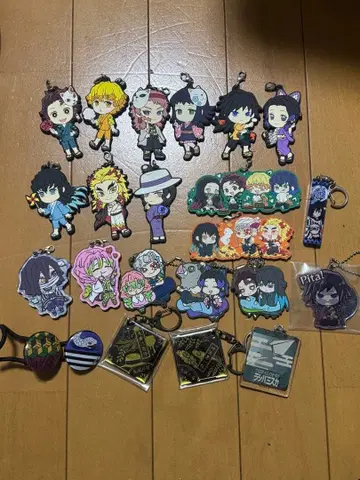 귀멸의 칼날 묶음 판매 러버 스트랩 아크릴 키링