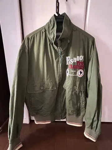 POSH BOY 면 자켓 카키 레트로