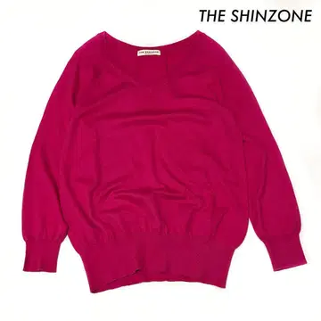 THE SHINZONE 더 신존 V넥 긴팔 니트 코튼 캐시미어